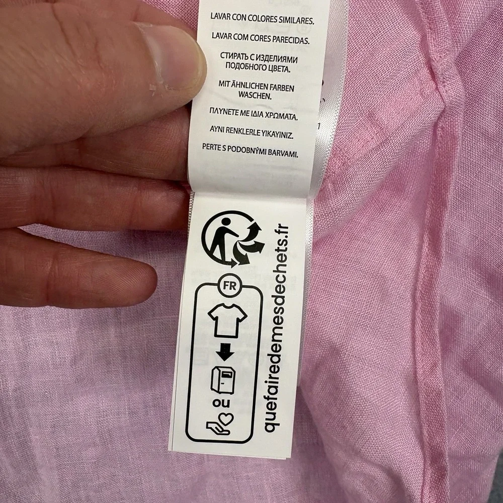 Polo Ralph Lauren 2XB Big Tall 100% Linen Shirt Pink Short Sleeve NWT $138